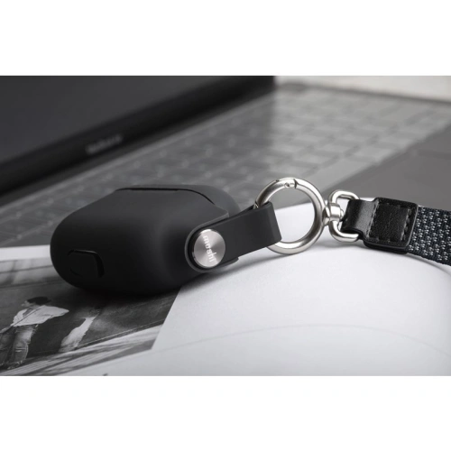 Buy Moshi Pebbo Case for AirPods Pro with Detachable Wrist Strap and LintGuard™ Protection - Shadow Black - MOSH075BLK - {ean13} - Home Screen Store Europe