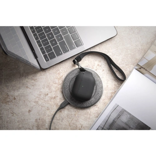 Buy Moshi Pebbo Case for AirPods Pro with Detachable Wrist Strap and LintGuard™ Protection - Shadow Black - MOSH075BLK - {ean13} - Home Screen Store Europe