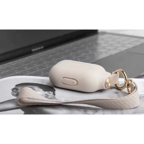 Buy Moshi Pebbo Case for AirPods Pro with Detachable Wrist Strap and LintGuard™ Protection - Savanna Beige - MOSH076BEI - {ean13} - Home Screen Store Europe