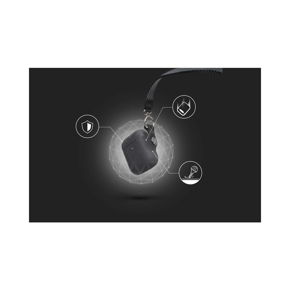 Etui Moshi Pebbo Apple AirPods Pro z odpinanym paskiem na rękę (Mint Green)