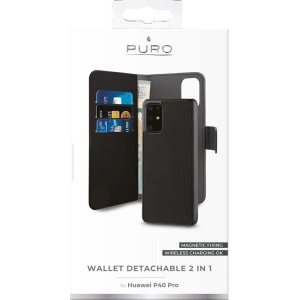 Kup PURO Geldbörse Abnehmbare 2-in-1 Huawei P40 Pro Tasche (schwarz) - PUR240BLK - {ean13} - Sklep Home Screen