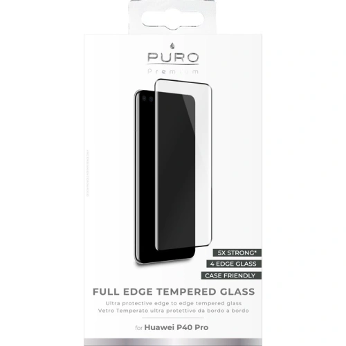 Kup Szkło hartowane PURO Frame Tempered Glass Huawei P40 Pro (czarna ramka) - PUR242BLK - {ean13} - Sklep Home Screen