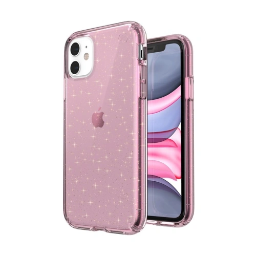 Kup Etui Speck Presidio Clear with Glitter iPhone 11 MICROBAN rózsaszín csillám/átlátszó bevonattal - SPK052RS - {ean13} - Sklep Home Screen