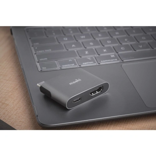 Kup Adapter Moshi USB-C do HDMI 4K i HDR z obsługą ładowania Power Delivery 60W (Titanium Gray) - MOSH081GRY - {ean13} - Sklep Home Screen