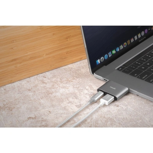 Kup Adapter Moshi USB-C do HDMI 4K i HDR z obsługą ładowania Power Delivery 60W (Titanium Gray) - MOSH081GRY - {ean13} - Sklep Home Screen