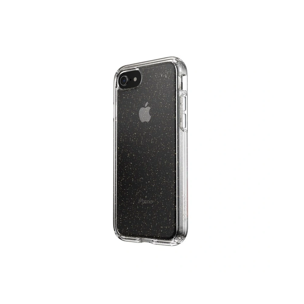 Etui Speck Presidio Perfect-Clear with Glitter Apple iPhone SE 2022/SE 2020/8/7 z powłoką MICROBAN Gold Glitter/Clear