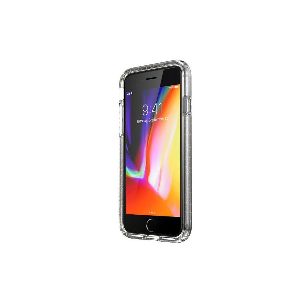 Etui Speck Presidio Perfect-Clear with Glitter Apple iPhone SE 2022/SE 2020/8/7 z powłoką MICROBAN Gold Glitter/Clear