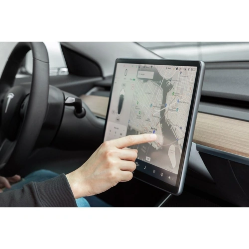 Kup Matowa folia ochronna na ekran konsoli centralnej Moshi iVisor AG Tesla Model 3 (Black/Clear Matte) - MOSH086BLK - {ean13} - Sklep Home Screen