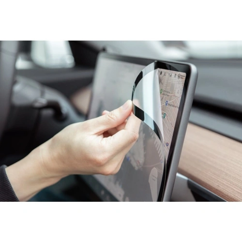 Kup Matowa folia ochronna na ekran konsoli centralnej Moshi iVisor AG Tesla Model 3 (Black/Clear Matte) - MOSH086BLK - {ean13} - Sklep Home Screen
