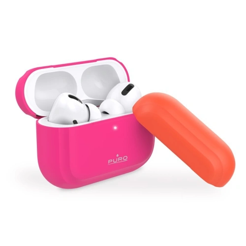 Kup Etui PURO ICON Fluo Case Apple AirPods Pro cu capac suplimentar (Fluo Fuchsia + Fluo Orange Cap) - PUR247FCS - {ean13} - Sklep Home Screen