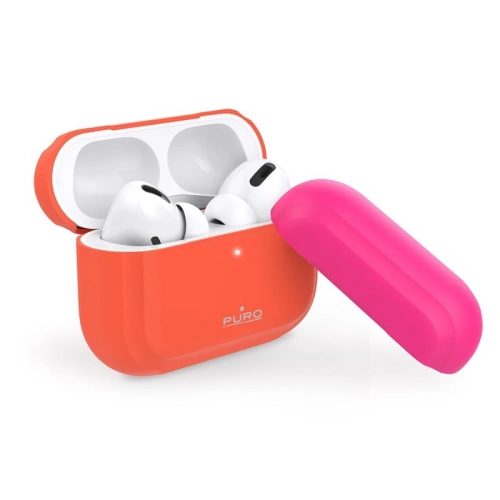 Kup Apple PURO ICON Fluo Case AirPods Pro mit extra Hülle (Fluo Orange + Fluo Fuchsia Cap) - PUR249ORG - {ean13} - Sklep Home Screen