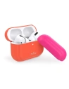 Etui PURO ICON Fluo Case Apple AirPods Pro z dodatkową osłonką (Fluo Orange + Fluo Fuchsia Cap)