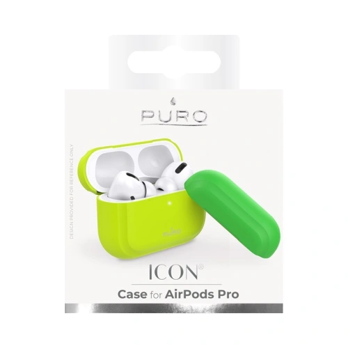 Kup Etui PURO ICON Fluo Case Apple AirPods Pro z dodatkową osłonką (Fluo Yellow + Fluo Green Cap) - PUR250YEL - {ean13} - Sklep Home Screen