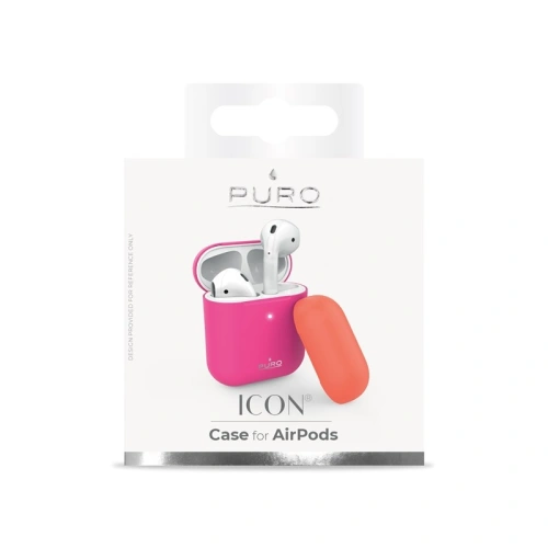 Kup Etui PURO ICON Fluo Case Apple AirPods 1/2 s dodatečným krytem (Fluo Fuchsie + Fluo Oranžová Čepice) - PUR251FCS - {ean13} - Sklep Home Screen