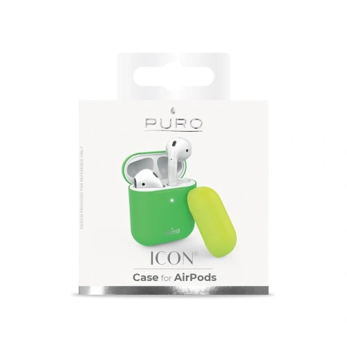 Kup Etui PURO ICON Fluo Case Apple AirPods 1/2 s dodatečným krytem (Fluo Green + Fluo Yellow Cap) - PUR252GRN - {ean13} - Sklep Home Screen