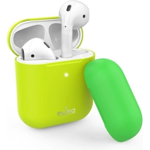 Kup Etui PURO ICON Fluo Case Apple AirPods 1/2 z dodatkową osłonką (Fluo Yellow + Fluo Green Cap) - PUR254YEL - {ean13} - Sklep Home Screen