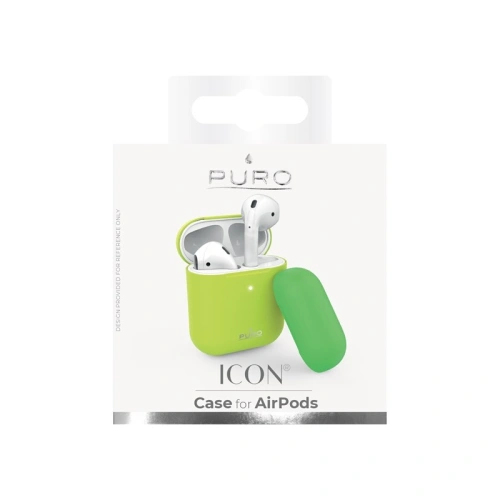 Kup Etui PURO ICON Fluo Case Apple AirPods 1/2 z dodatkową osłonką (Fluo Yellow + Fluo Green Cap) - PUR254YEL - {ean13} - Sklep Home Screen
