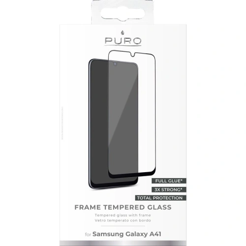 Buy PURO Frame Tempered Glass Samsung Galaxy A41 (black) - PUR255BLK - {ean13} - Home Screen Store Europe