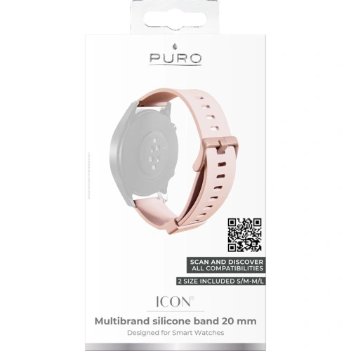 Buy PURO ICON Multibrand Wristband 20 mm (S/M & M/L) (sand pink) - PUR276PNK - {ean13} - Home Screen Store Europe