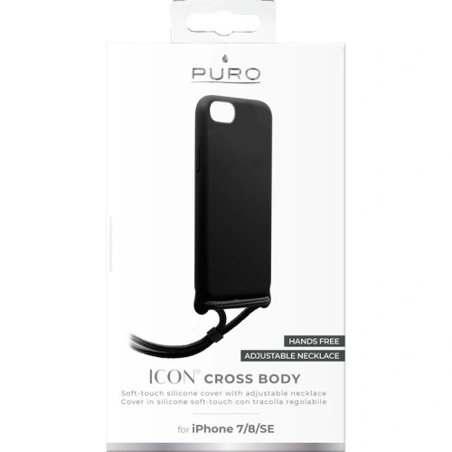 Kup Etui PURO ICON Cross Body Apple iPhone SE 2022/SE 2020/8/7 (Negru) - PUR277BLK - {ean13} - Sklep Home Screen