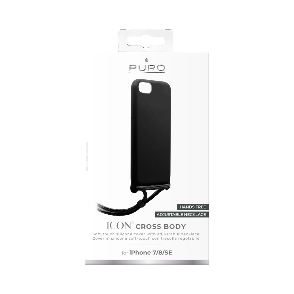 Etui PURO ICON Cross Body Apple iPhone SE 2022/SE 2020/8/7 (Czarny)