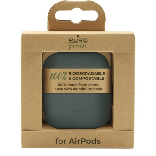 Kup Etui ecologic PURO Green Compostabil Capac Eco-friendly pentru Apple AirPods 1&2 (verde) - PUR294GRN - {ean13} - Sklep Home Screen