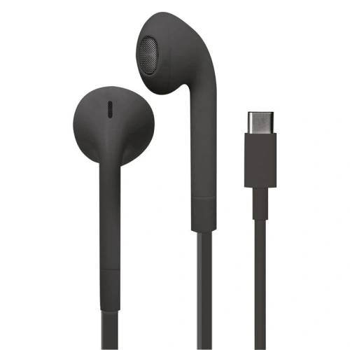 Kup PURO ICON Stereo fülhallgató USB-C csatlakozóval, lapos kábellel, mikrofonnal és távirányítóval (fekete) - PUR298BLK - {ean13} - Sklep Home Screen