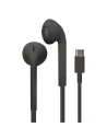 USB-C PURO ICON Stereo-Ohrhörer mit Flachkabel mit Mikrofon und Fernbedienung (schwarz)