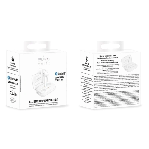 Kup Căști fără fir PURO White TWS 5.0 Bluetooth cu carcasă de încărcare (alb) - PUR301WHT - {ean13} - Sklep Home Screen