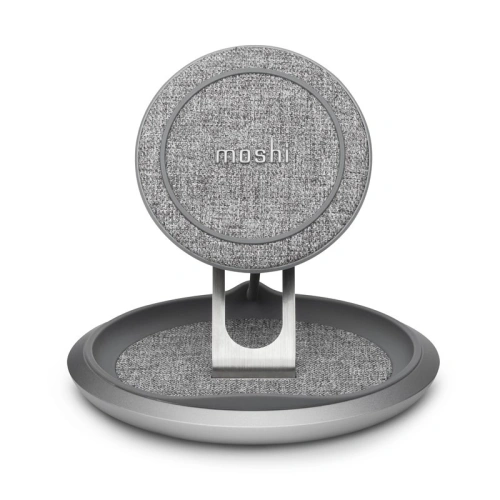 Kup Încărcător wireless cu inducție Moshi Lounge Q Wireless Charging Stand pentru iPhone și Android 15W (Nordic Gray) - MOSH089GRY - {ean13} - Sklep Home Screen
