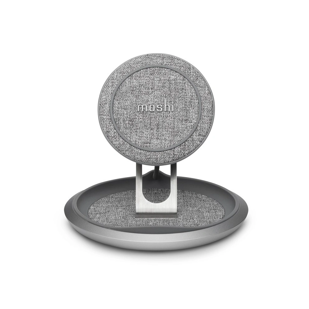 Bezprzewodowa ładowarka indukcyjna Moshi Lounge Q Wireless Charging Stand do iPhone i Android 15W (Nordic Gray)