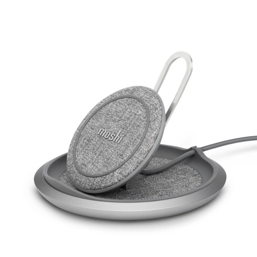 Kup Bezprzewodowa ładowarka indukcyjna Moshi Lounge Q Wireless Charging Stand do iPhone i Android 15W (Nordic Gray) - MOSH089GRY - {ean13} - Sklep Home Screen
