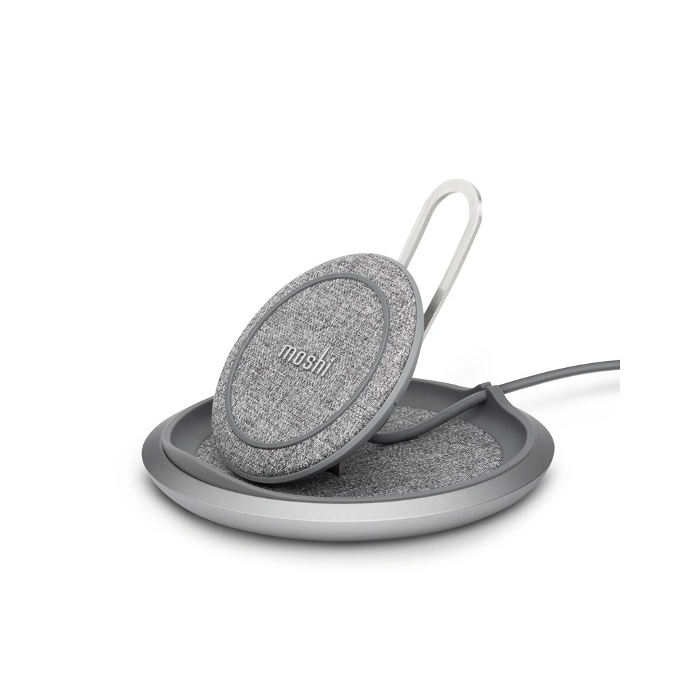 Bezprzewodowa ładowarka indukcyjna Moshi Lounge Q Wireless Charging Stand do iPhone i Android 15W (Nordic Gray)