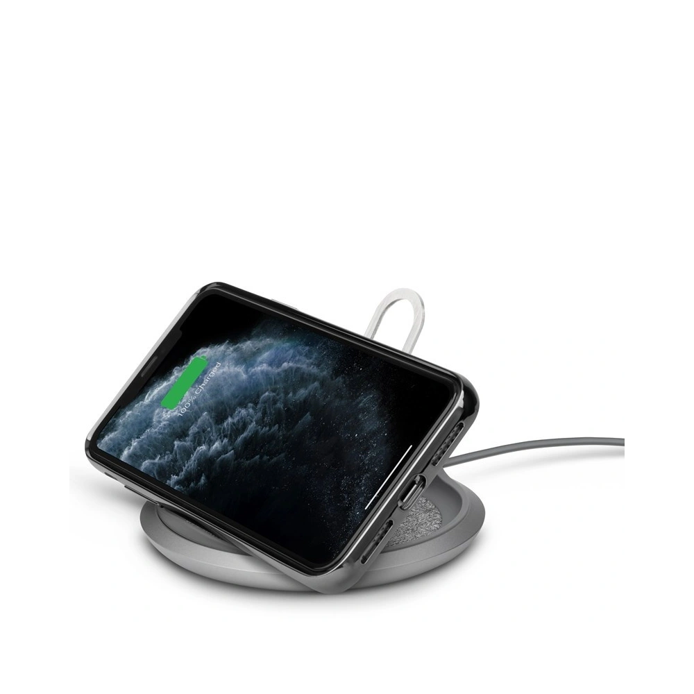 Bezprzewodowa ładowarka indukcyjna Moshi Lounge Q Wireless Charging Stand do iPhone i Android 15W (Nordic Gray)