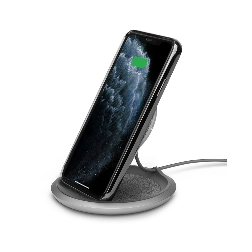Bezprzewodowa ładowarka indukcyjna Moshi Lounge Q Wireless Charging Stand do iPhone i Android 15W (Nordic Gray)