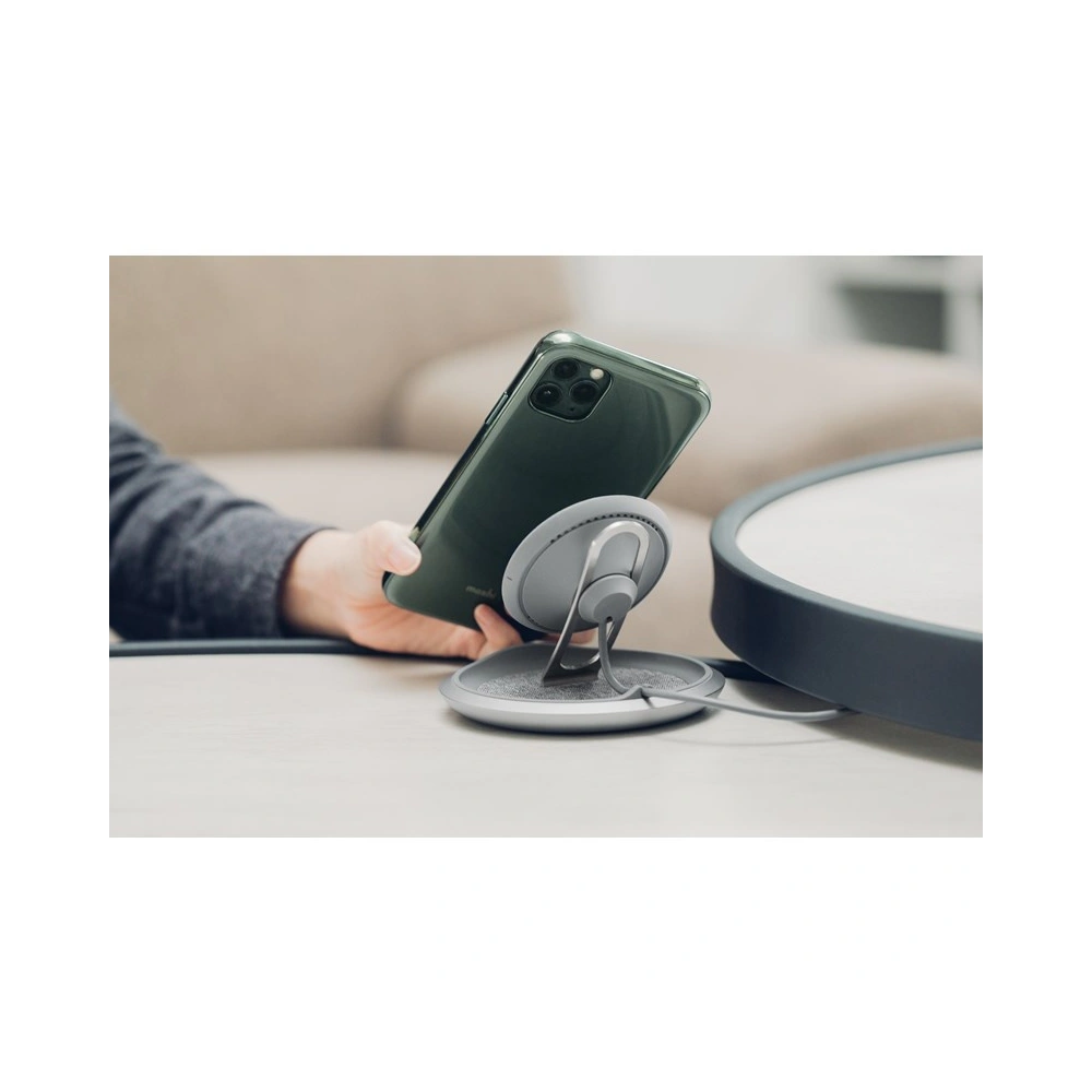 Bezprzewodowa ładowarka indukcyjna Moshi Lounge Q Wireless Charging Stand do iPhone i Android 15W (Nordic Gray)