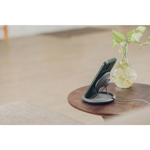 Kup Încărcător wireless cu inducție Moshi Lounge Q Wireless Charging Stand pentru iPhone și Android 15W (Nordic Gray) - MOSH089GRY - {ean13} - Sklep Home Screen