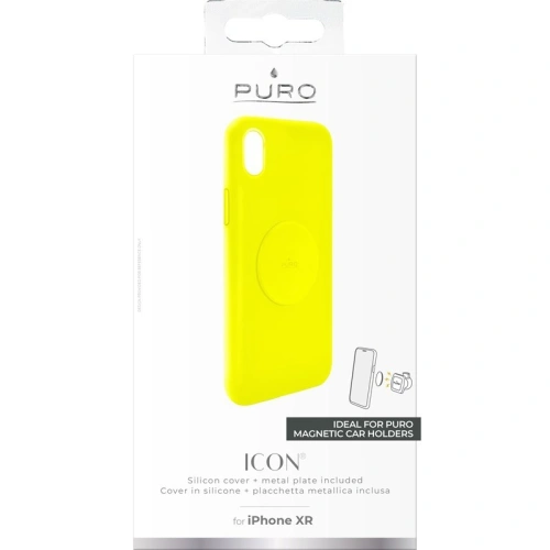 Kup Etui magnetic PURO ICON+ pentru Apple iPhone XR (galben fluorescent) - PUR305YEL - {ean13} - Sklep Home Screen