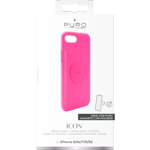 Kup Etui magnetic PURO ICON+ pentru Apple iPhone SE 2022/SE 2020/8/7/6s/6 (fluo fucsia) - PUR306FCS - {ean13} - Sklep Home Screen