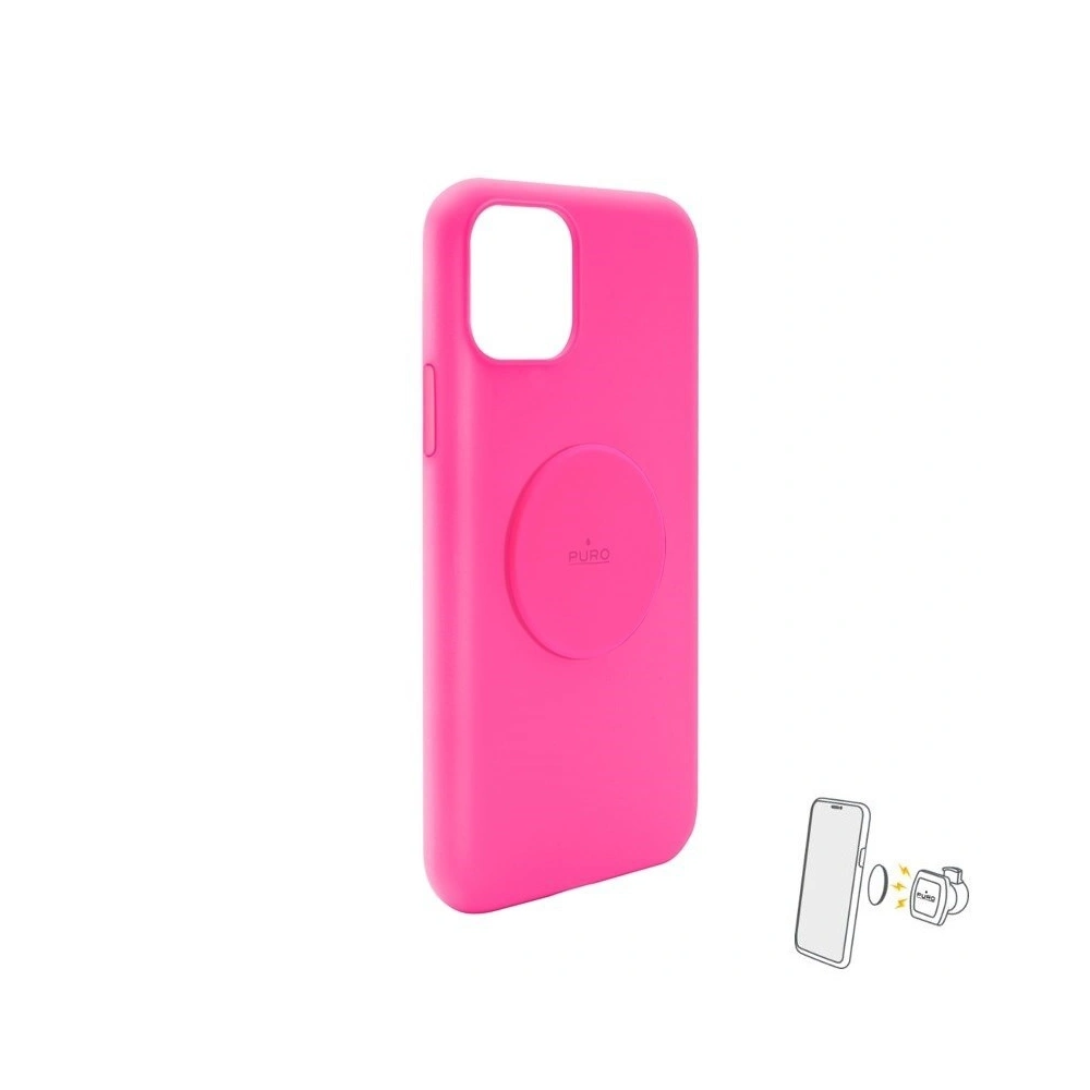 Etui magnetyczne PURO ICON+ Cover Apple iPhone 11 (fluo fuksja)