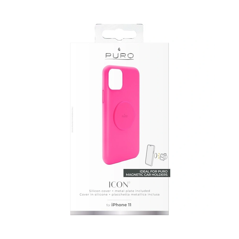Etui magnetyczne PURO ICON+ Cover Apple iPhone 11 (fluo fuksja)