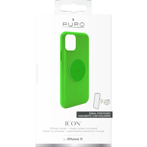 Kup Etui magnetic PURO ICON+ pentru Apple iPhone 11 (verde fluorescent) - PUR311GRN - {ean13} - Sklep Home Screen