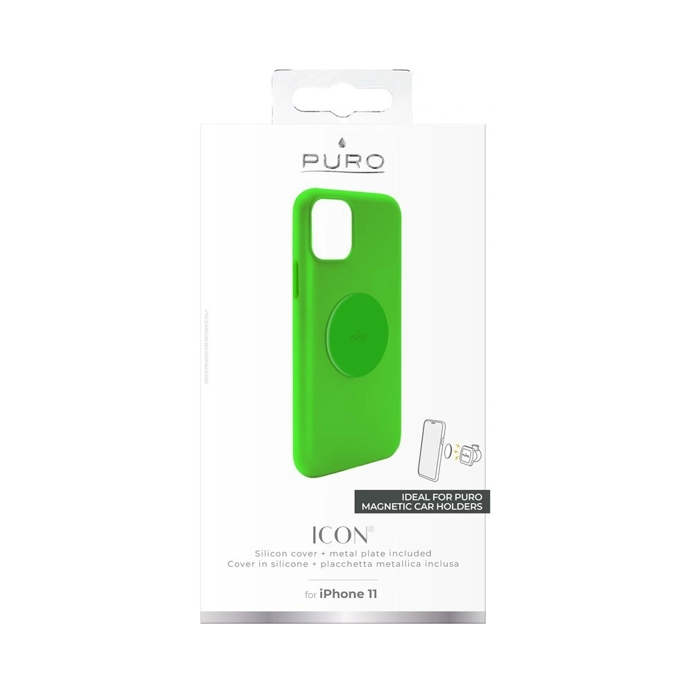 Etui magnetyczne PURO ICON+ Cover Apple iPhone 11 (fluo zielony)