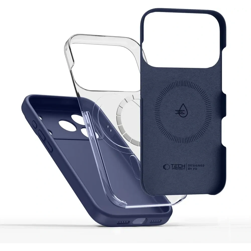 Etui Tech-Protect Silicone MagSafe do Apple iPhone 17 Pro Deep Blue