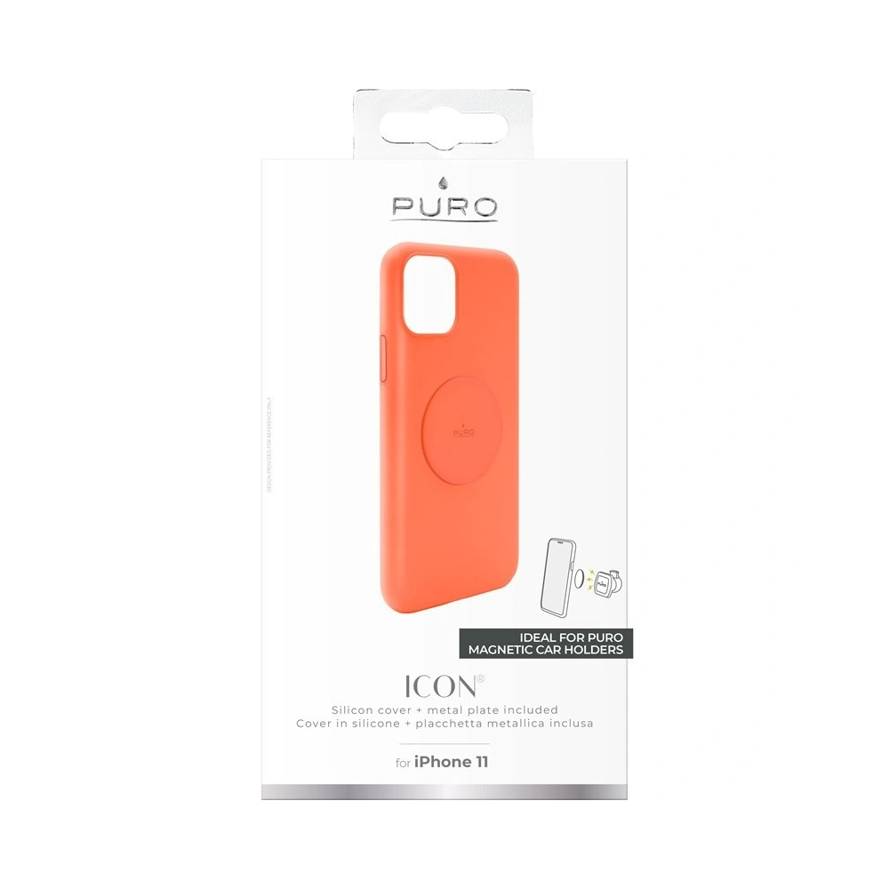 Etui magnetyczne PURO ICON+ Cover Apple iPhone 11 (fluo pomarańczowy)