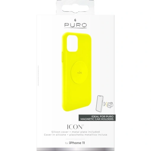 Kup Etui magnetic PURO ICON+ pentru Apple iPhone 11 (galben fluorescent) - PUR313YEL - {ean13} - Sklep Home Screen