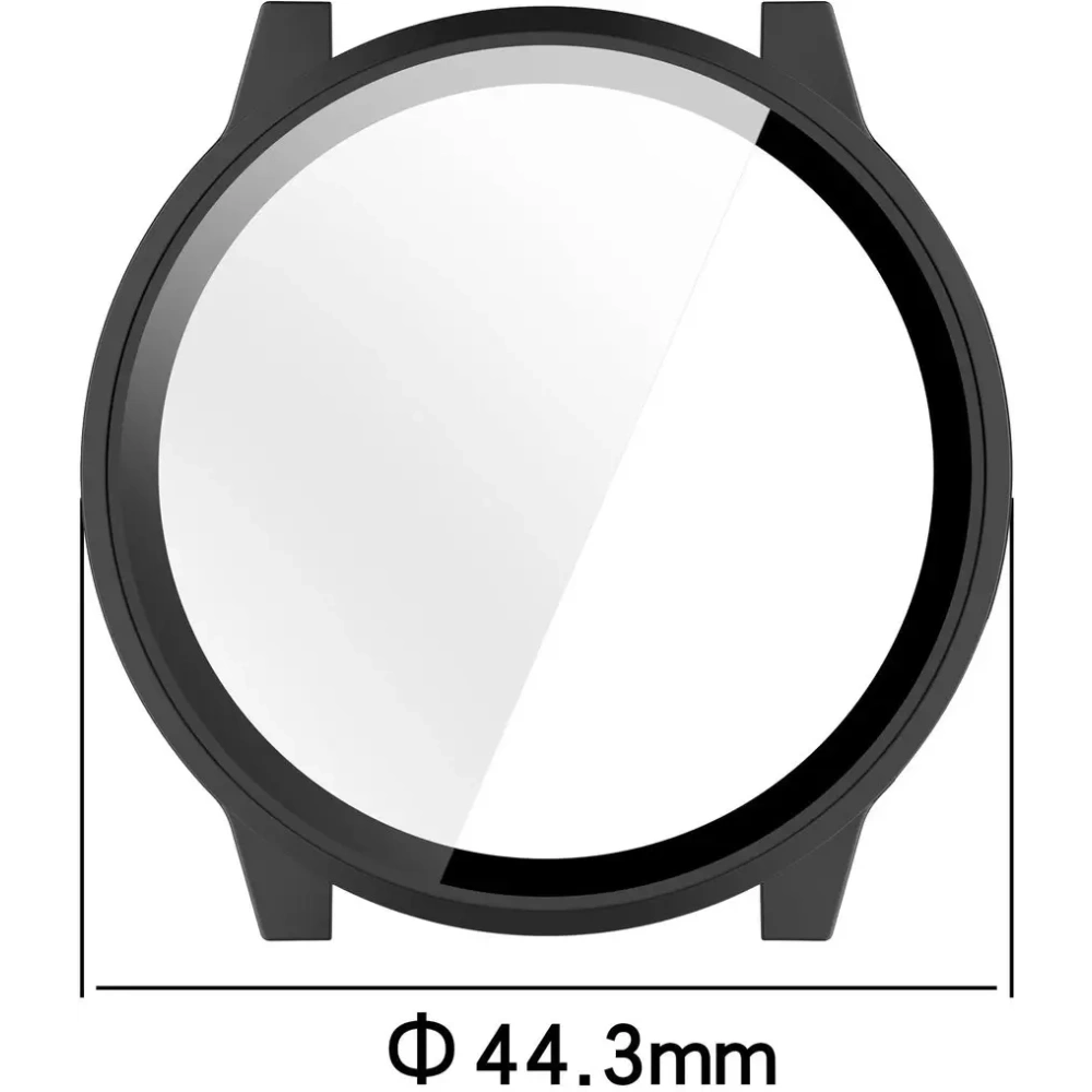 Etui ze szkłem do zegarka Bizon Case+Glass Watch do Garmin Venu 4 41mm czarne