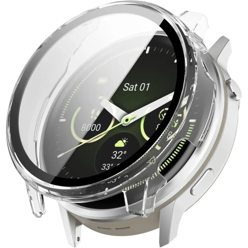 Etui ze szkłem do zegarka Bizon Case+Glass Watch do Garmin Venu 4 41mm przezroczyste