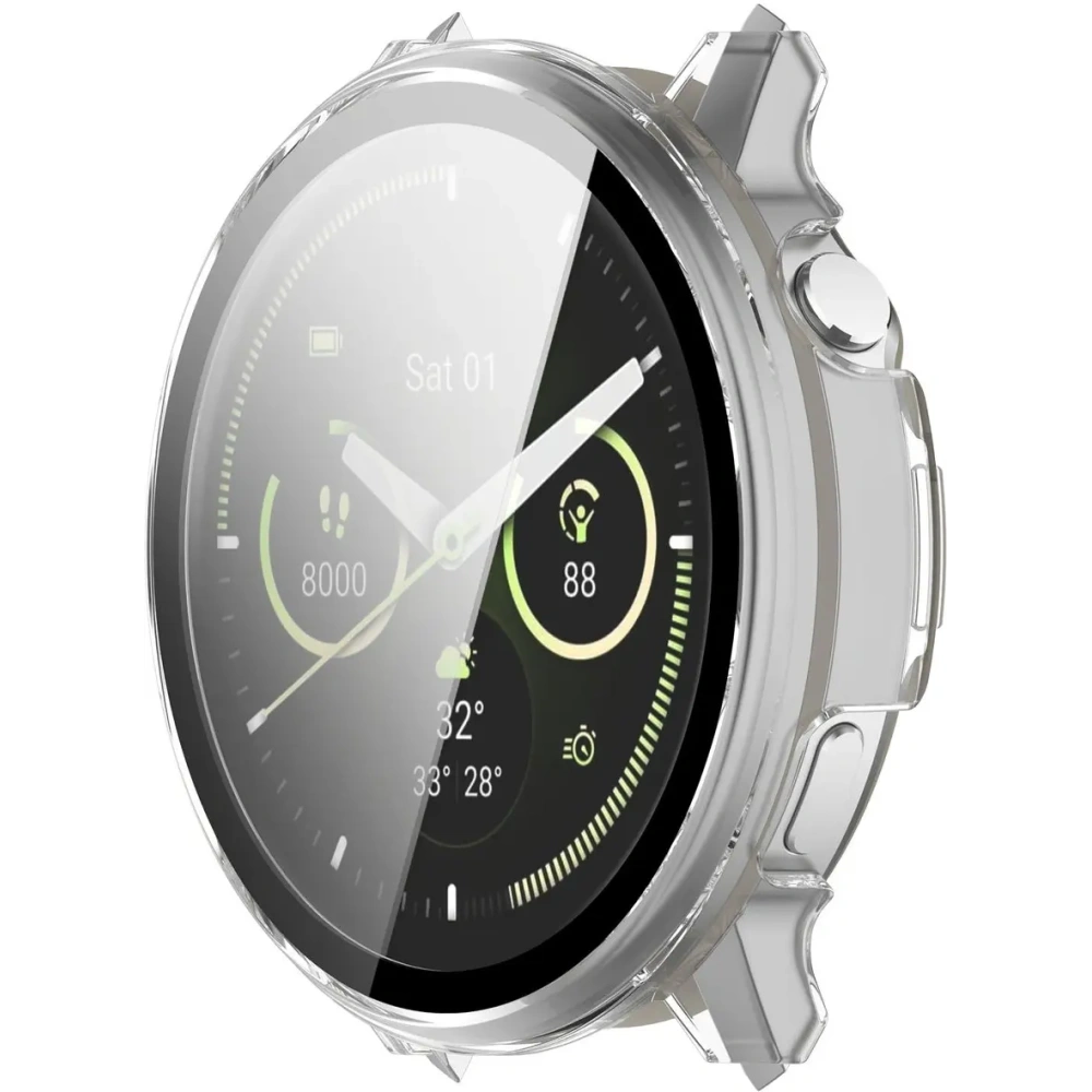 Etui ze szkłem do zegarka Bizon Case+Glass Watch do Garmin Venu 4 41mm przezroczyste