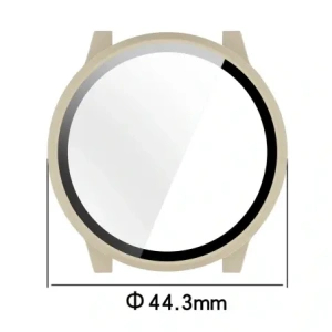 Etui ze szkłem do zegarka Bizon Case+Glass Watch do Garmin Venu 4 41mm beżowe